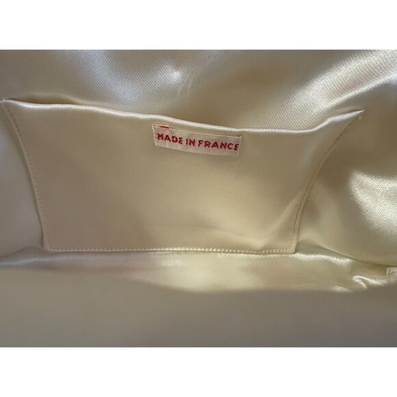 Vintage Made in France White Beaded Evening Bag Set (NOS) - Picture 8 of 10